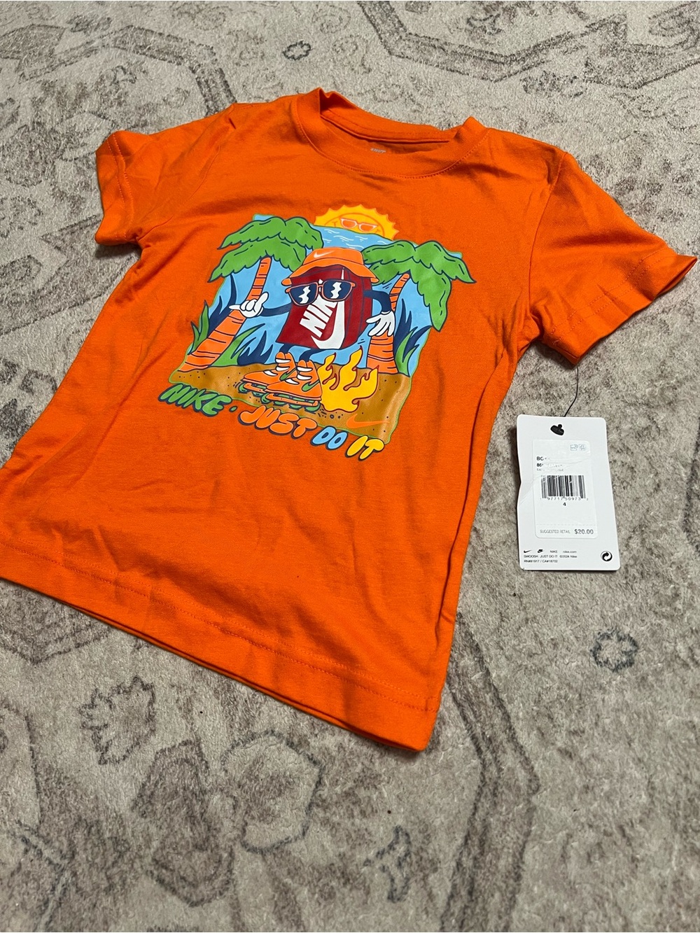 Safety Orange Nike Skating Summer Tee